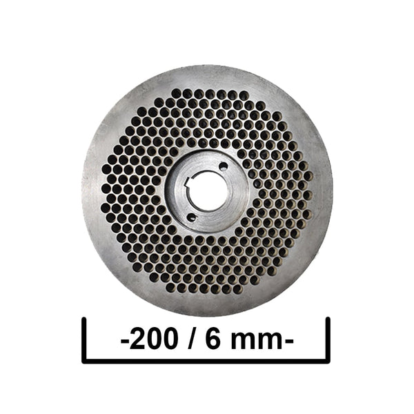 Mátrix a KL-200 takarmány granulálóhoz, Ø 6 mm-es furatokkal