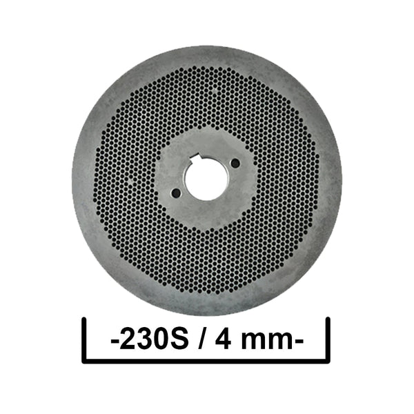 Mátrix a KL-230S takarmány granulálóhoz, Ø 4 mm-es furatokkal