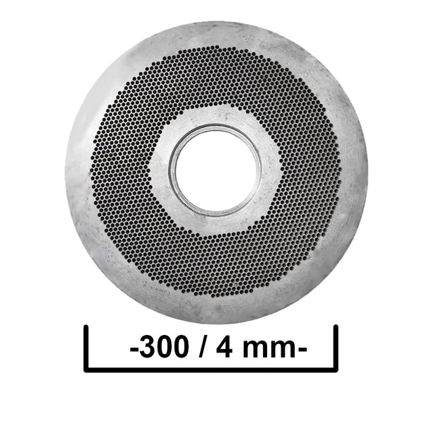 Mátrix a KL-300 takarmány granulálóhoz, Ø 4 mm-es furatokkal