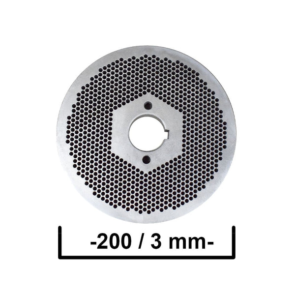 Mátrix a KL-200 takarmány granulálóhoz, Ø 3 mm-es furatokkal 