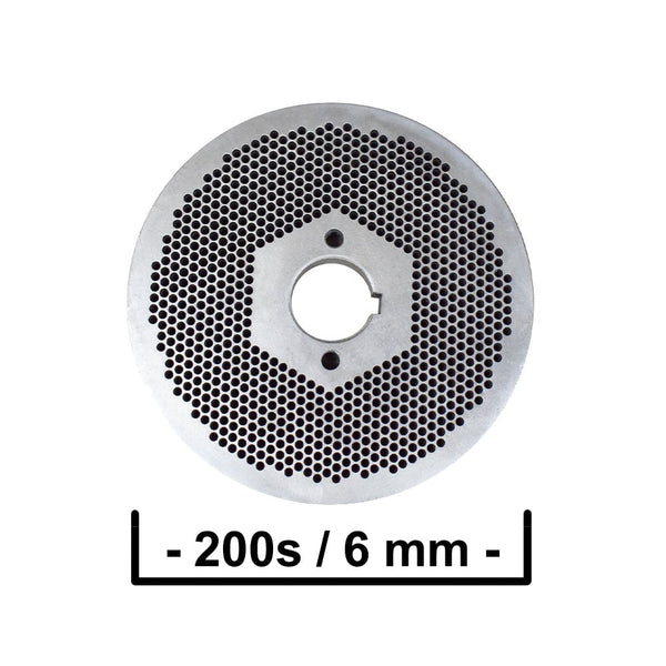 Mátrix a KL-200S takarmány granulálóhoz, Ø 6 mm-es furatokkal 